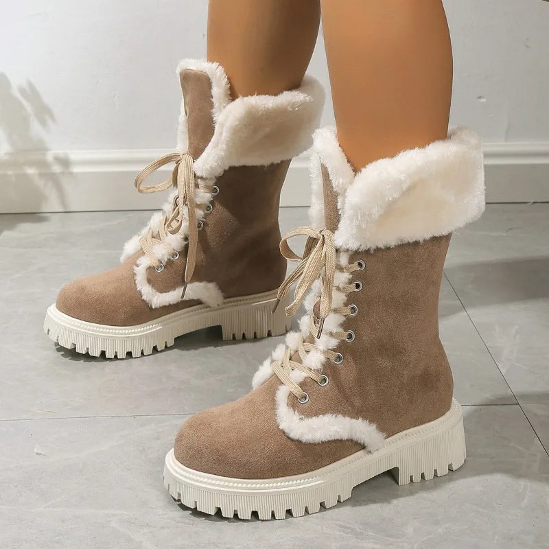 Genzi Faux Fur Mid-Calf Boots