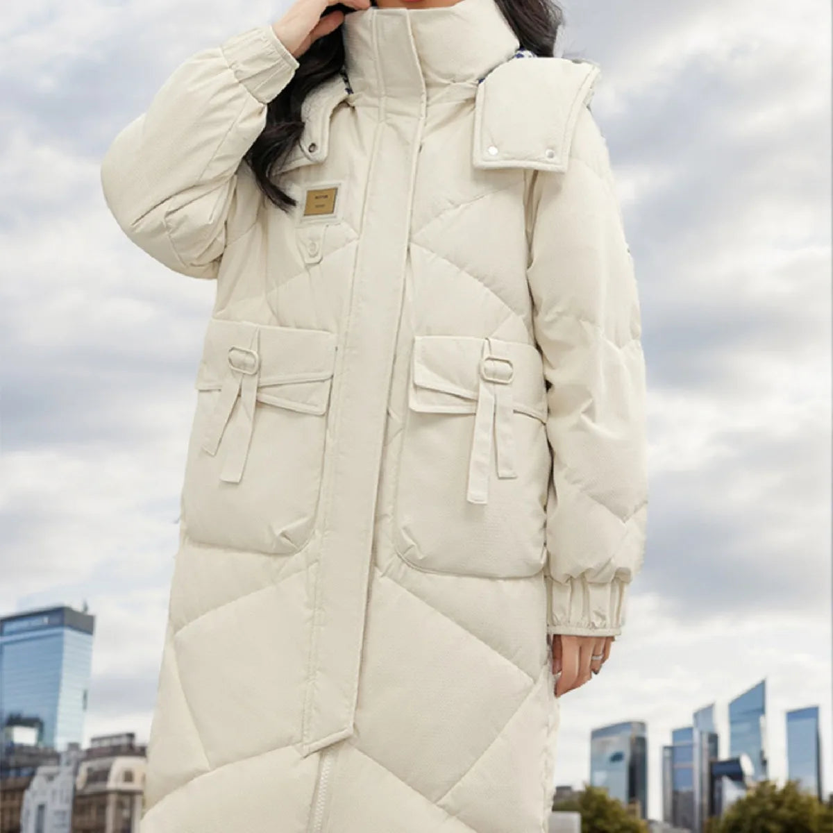 Genzi Quilted Padded Hooded Puffer Jacket