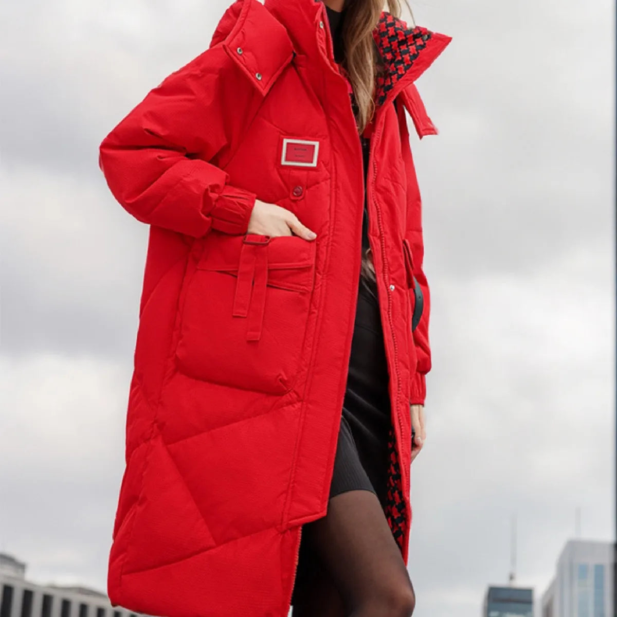 Genzi Quilted Padded Hooded Puffer Jacket