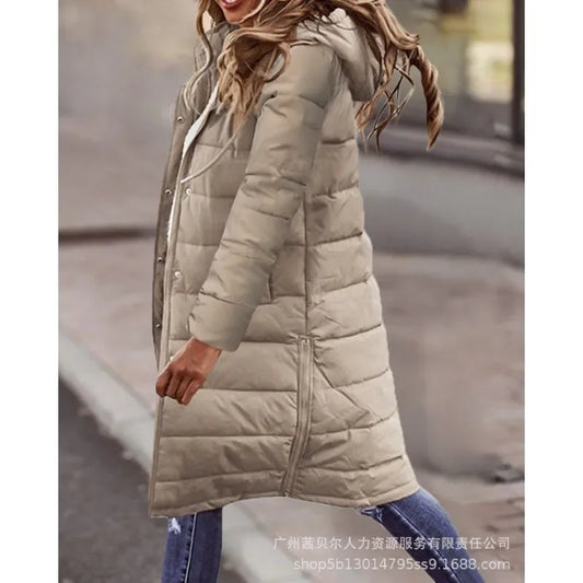 Genzi Long puffer Coat With Side Zip