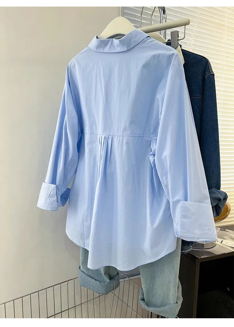 Genzi Oversize Button Blouses