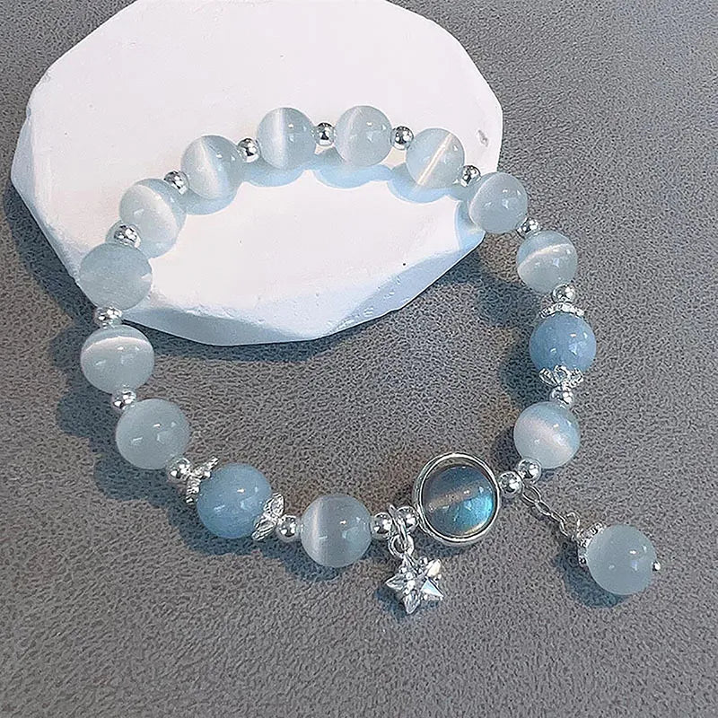 Genzi Opal Sea Blue Treasure Moonlight Crystal Bracelet