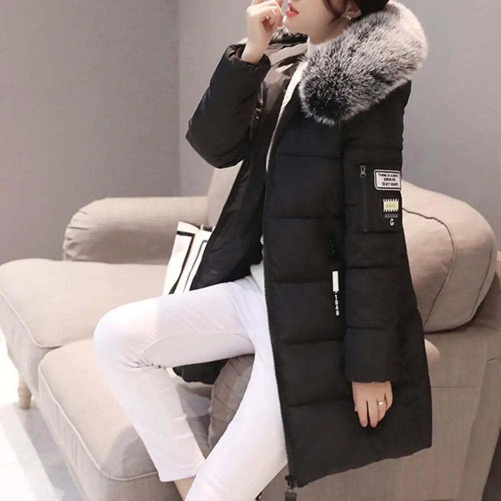 Genzi Padded Fur Hood Quilted Jacket