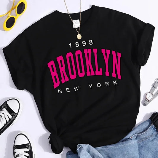 GENZI 1898 Brooklyn New York Print T-SHIRT