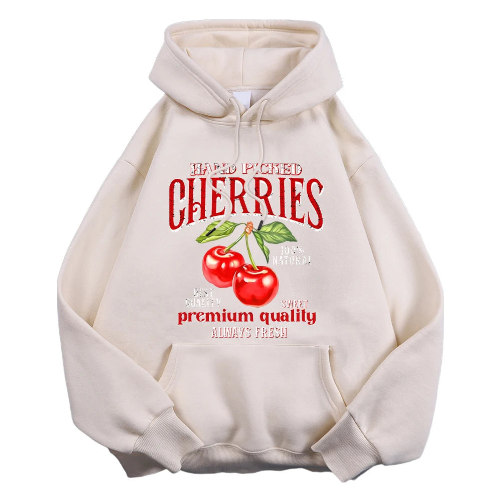 GENZI Cherrie Print Graphic Hoodie