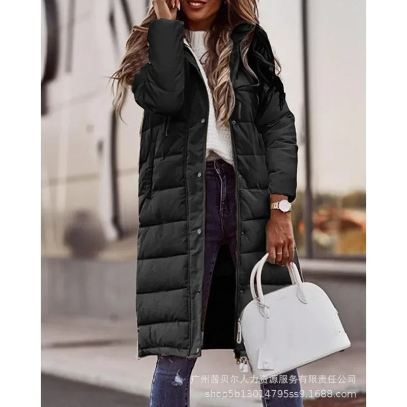 Genzi Long puffer Coat With Side Zip