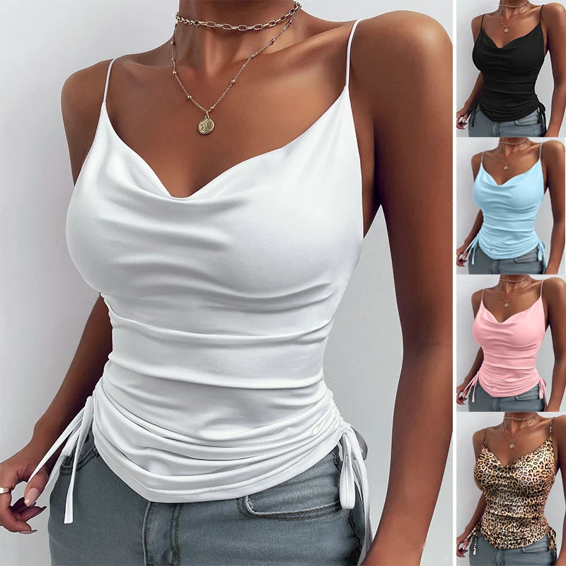 GENZI V-NECK SLEEVELESS CAMI TOP