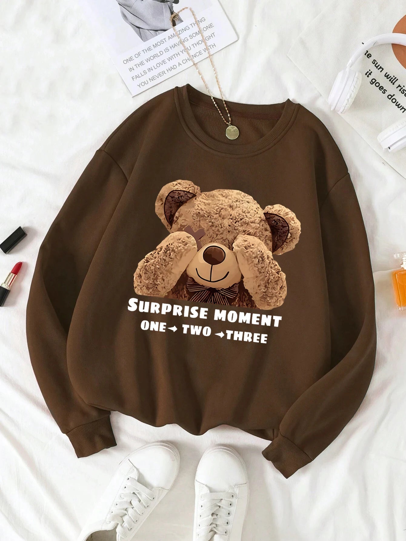 Genzi Teddy Bear Graphic Sweatshirt