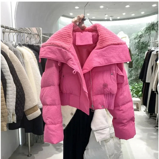 Genzi Knit Collor Puffer Loose Parka Jacket